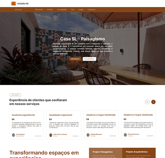 Estúdio SG! Soluções personalizadas de arquitetura.